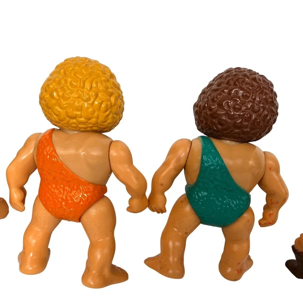 Vintage 1987 Playskool Caveman Action Figure Definitely Dinosaurs Toy Lot 5 - BH